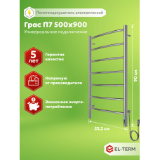 Полотенцесушитель Elterm Грас П7 500х900 Электро 
